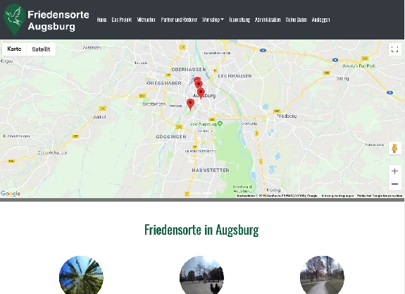 Friedenorte Augsburg - scinet - Web Design in Augsburg